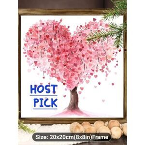 Charming Heart Tree Wall Art in Pink and Brown